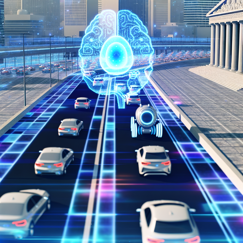 Autonomous cars shaping AI-driven political future.