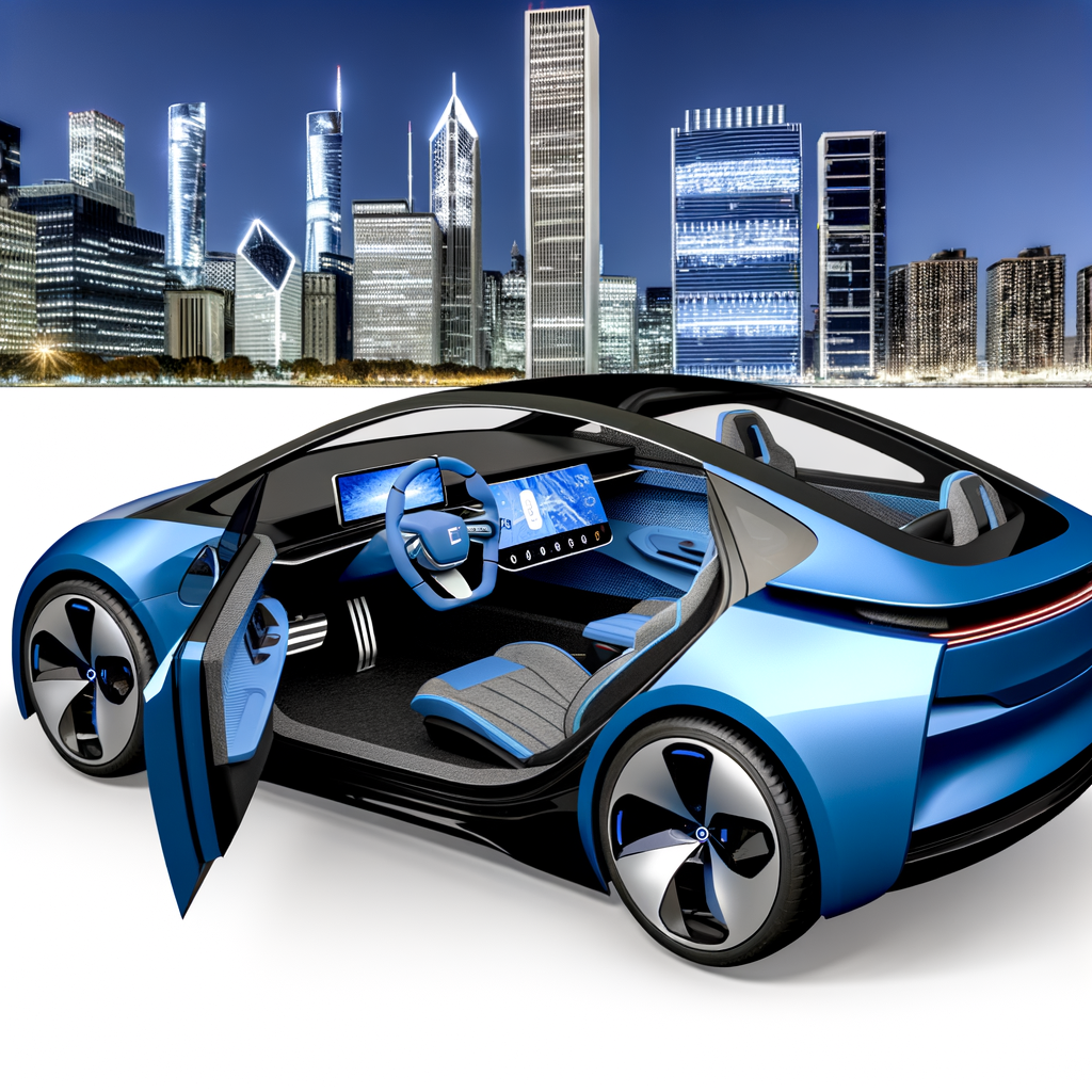 BMW electric car with futuristic dashboard.