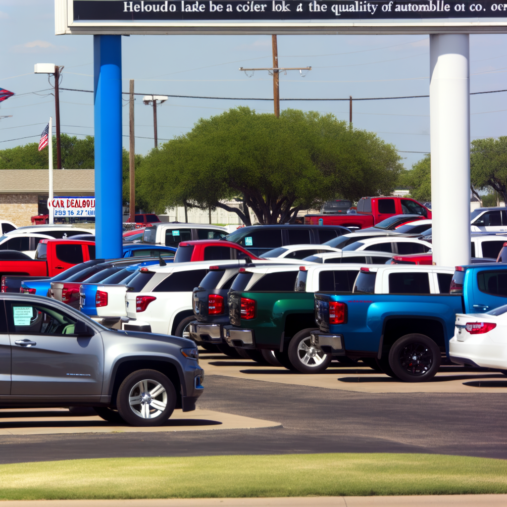 Dealership lot brimming with diverse vehicles.