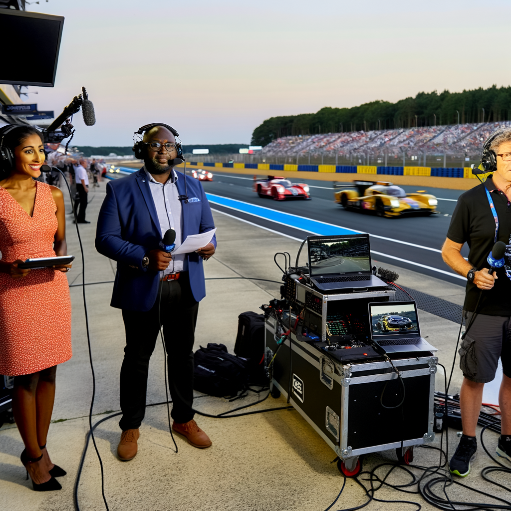 Diverse media team covering Le Mans.