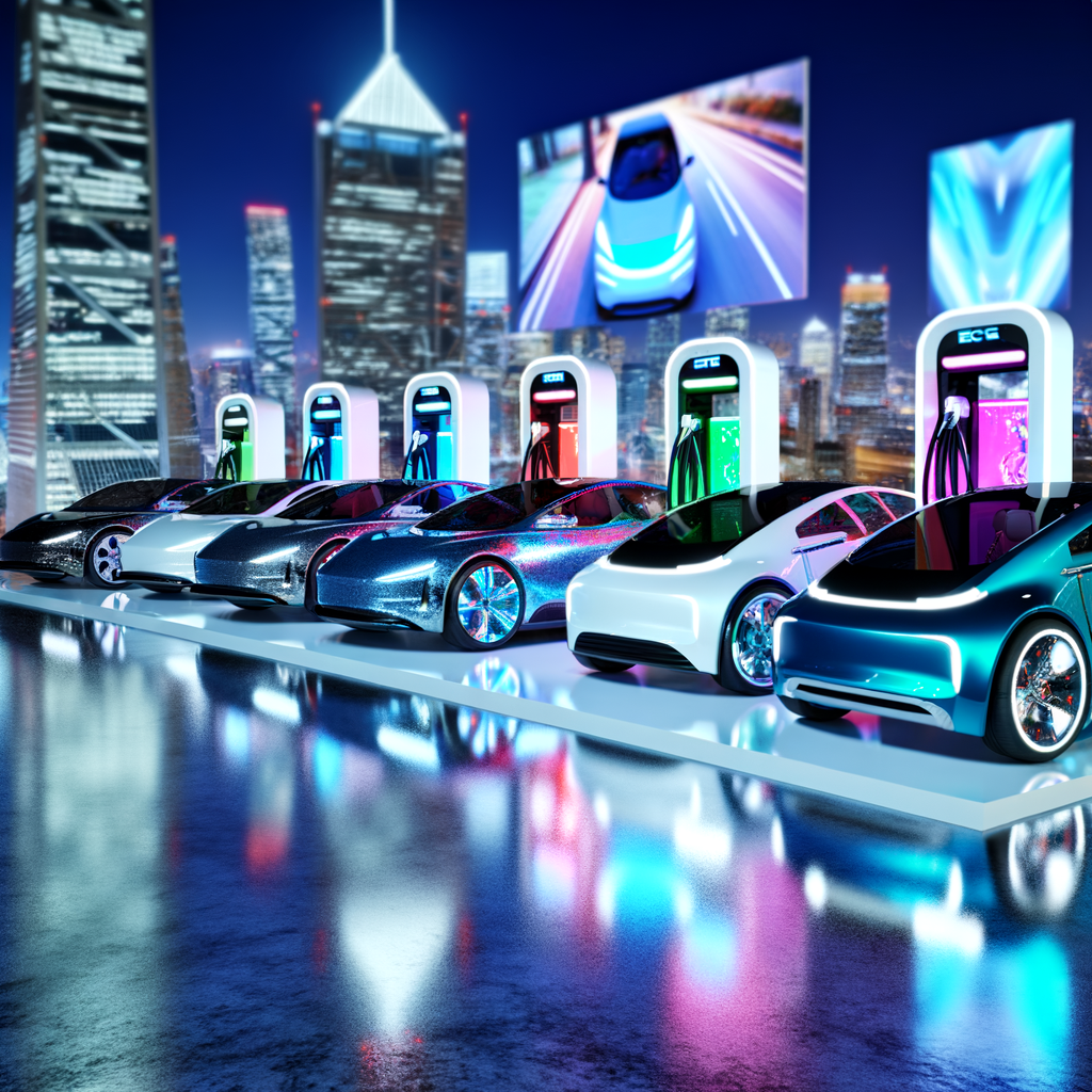 Electric and luxury cars showcase future.