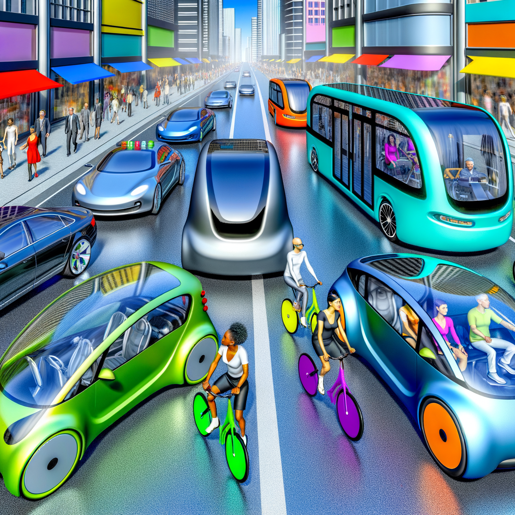 Electric cars, bikes, and autonomous buses.