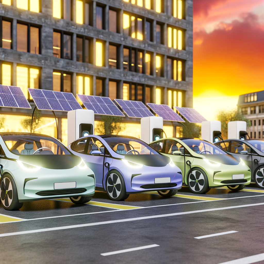 Electric cars charge into a sustainable future.