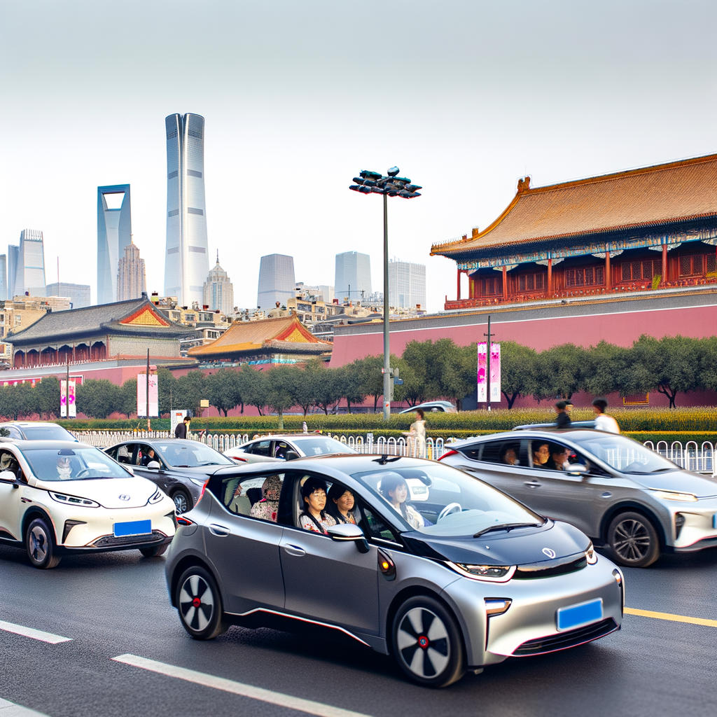 Electric cars dominate China's bustling streets.