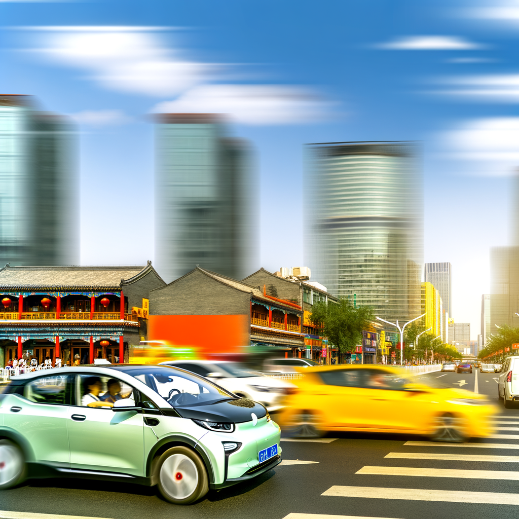 Electric cars dominate China's bustling streets.