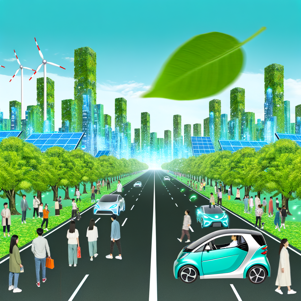 Electric cars illuminate China's green future.