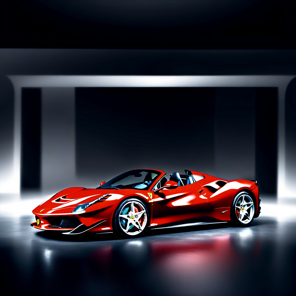 Ferrari's sleek supercar exudes unmatched elegance.