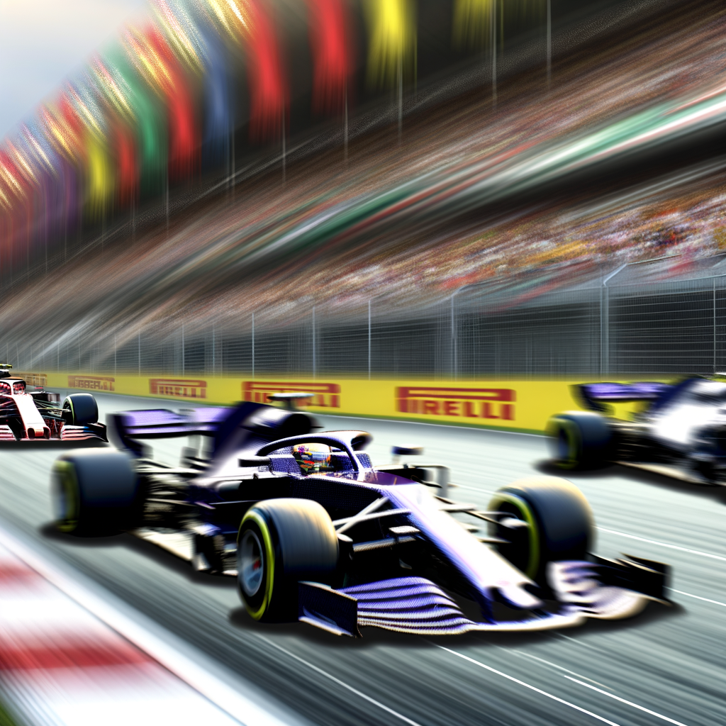 Formula 1 cars zoom, technology triumphs.