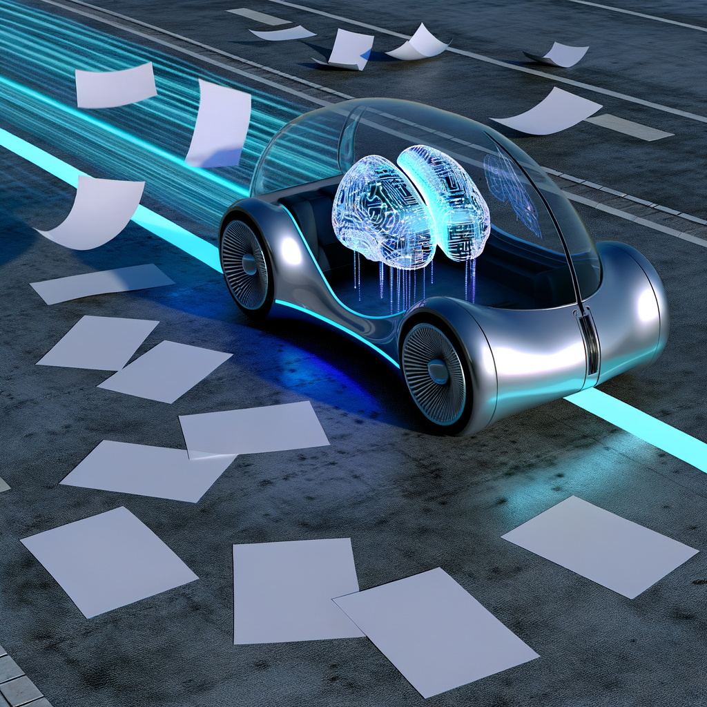 Futuristic cars, AI brains, policy papers.