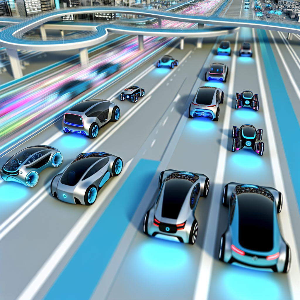 Futuristic cars shaping sustainable, smart mobility.