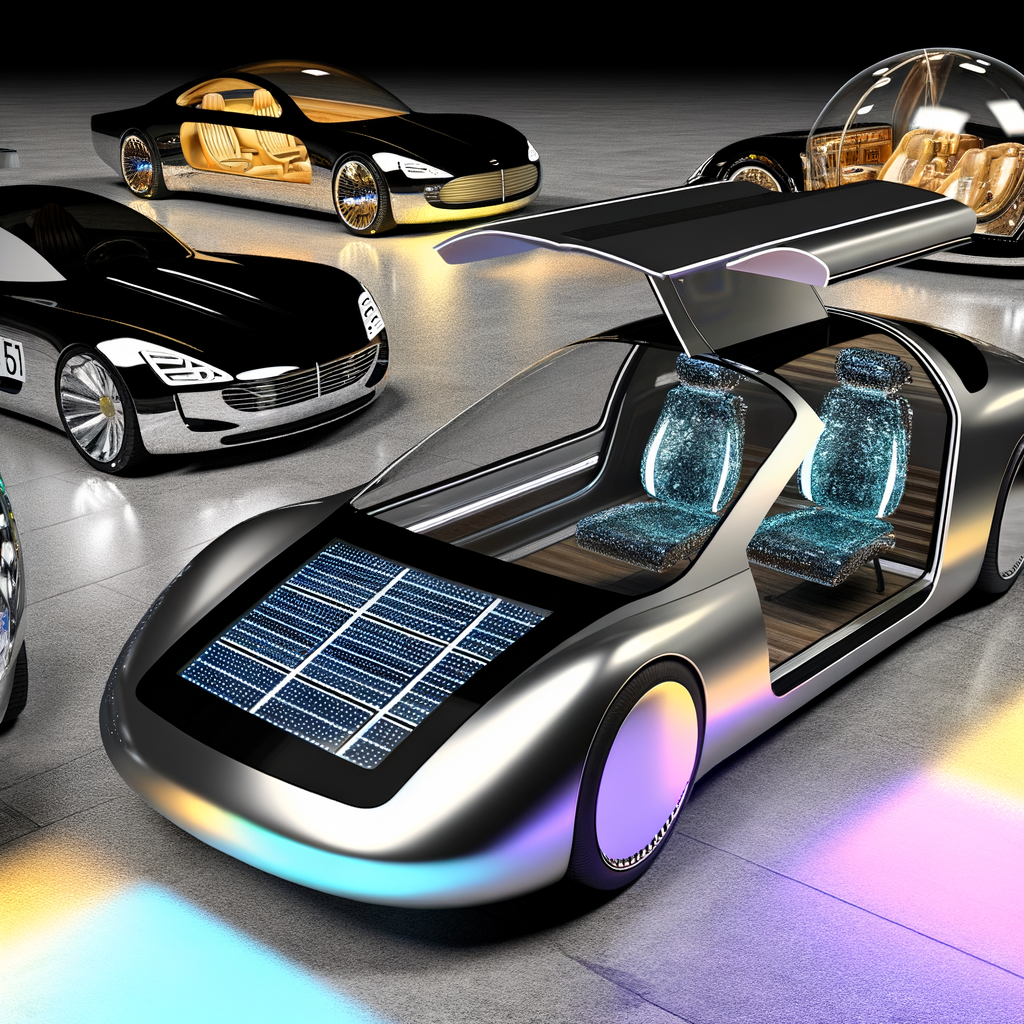 Futuristic cars showcasing technology and luxury.