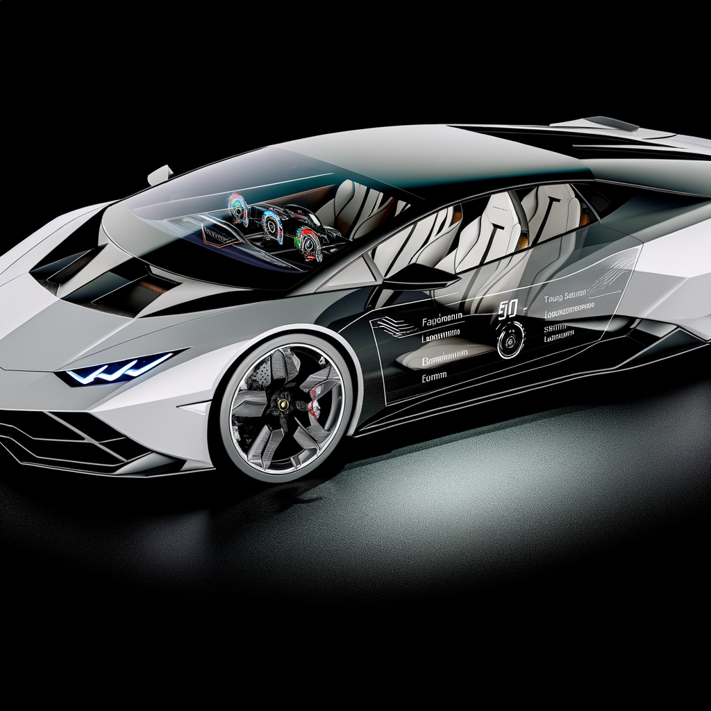 Sleek Lamborghini supercar with hybrid technology.