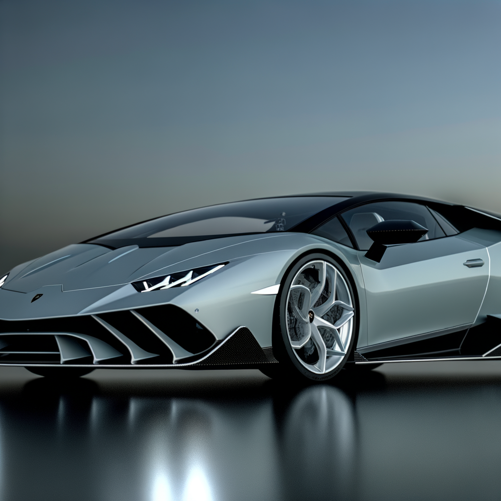 A sleek Lamborghini hybrid supercar unveiling.