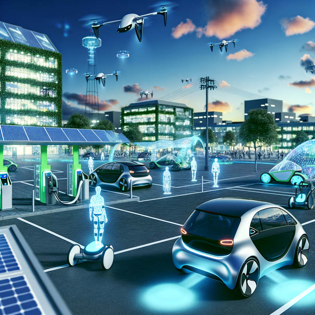 Electric cars and tech shaping future mobility.