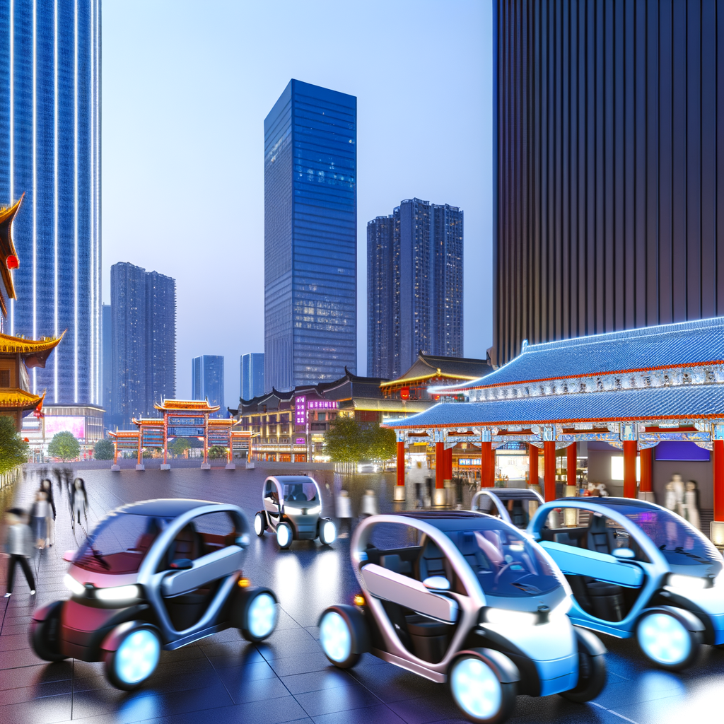 EVs navigate China's urban landscape together.