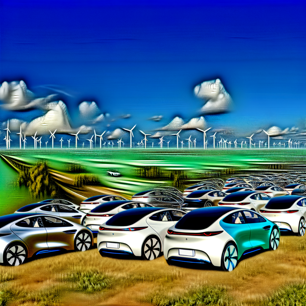 Futuristic cars shaping a sustainable horizon.
