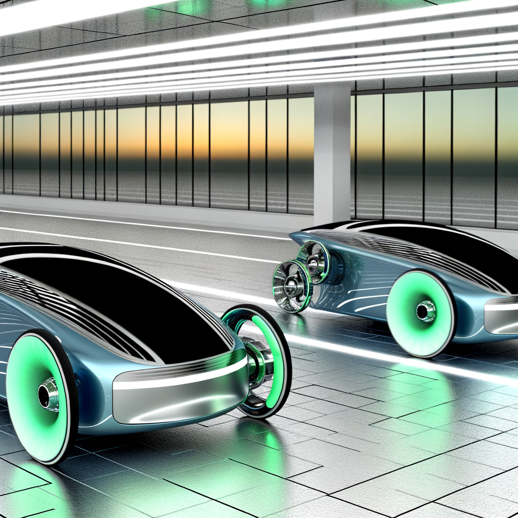 Futuristic cars showcasing innovation and sustainability.