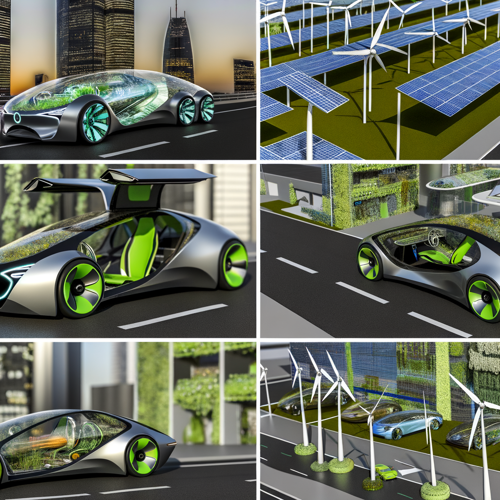 Futuristic cars showcasing technology and sustainability.