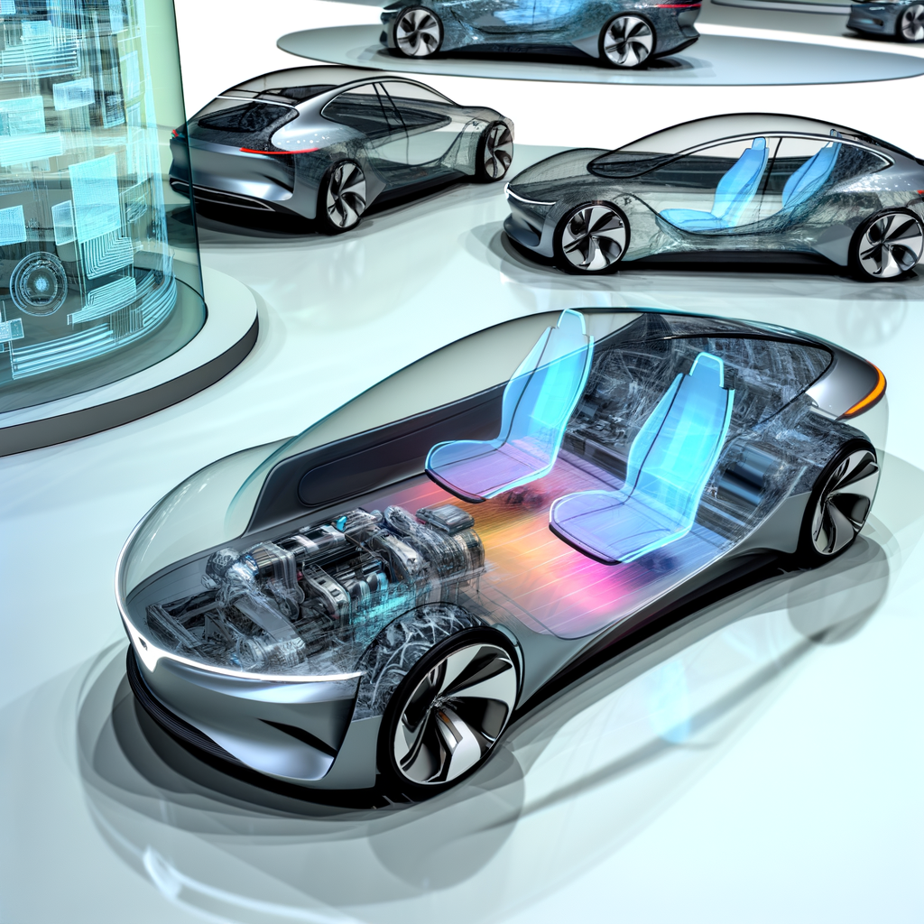 Innovative cars merging with futuristic technology.