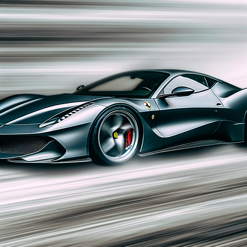 Sleek Ferrari SF90 Stradale in motion.