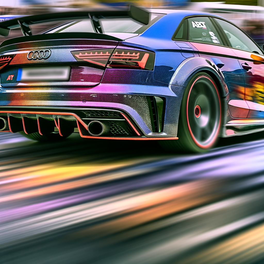 ABT-tuned Audi races with dynamic elegance.