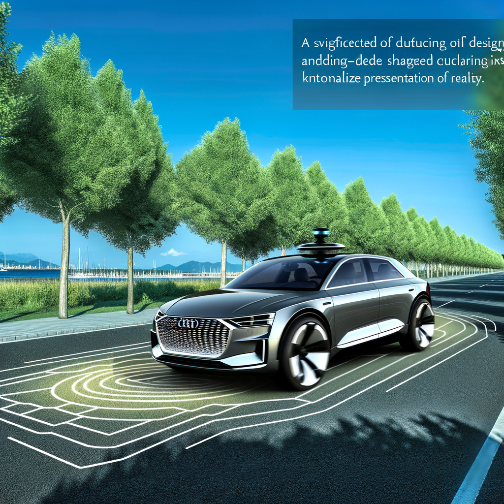 Audi's futuristic AI-driven car navigating autonomously.