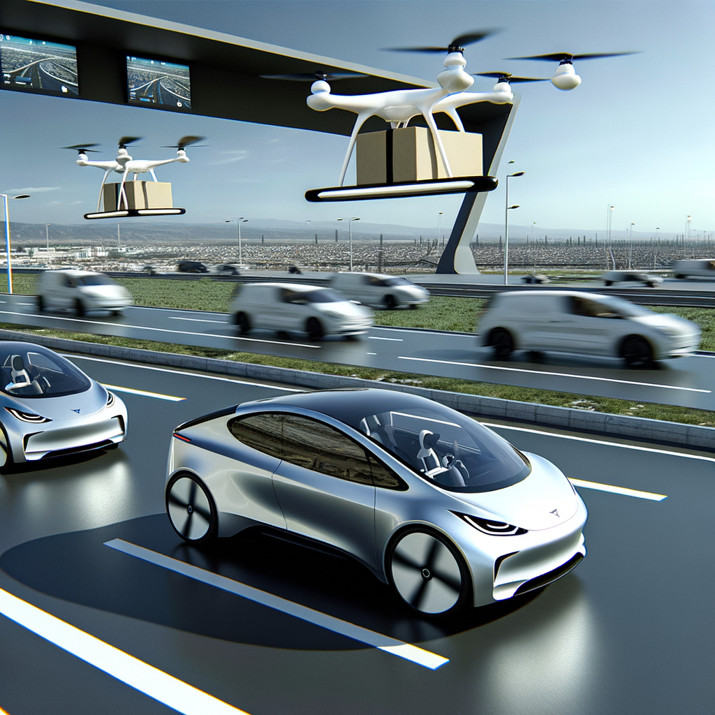 Electric cars and tech transforming roads.