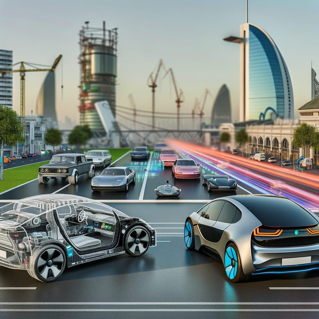 Electric cars and tech transforming transportation.