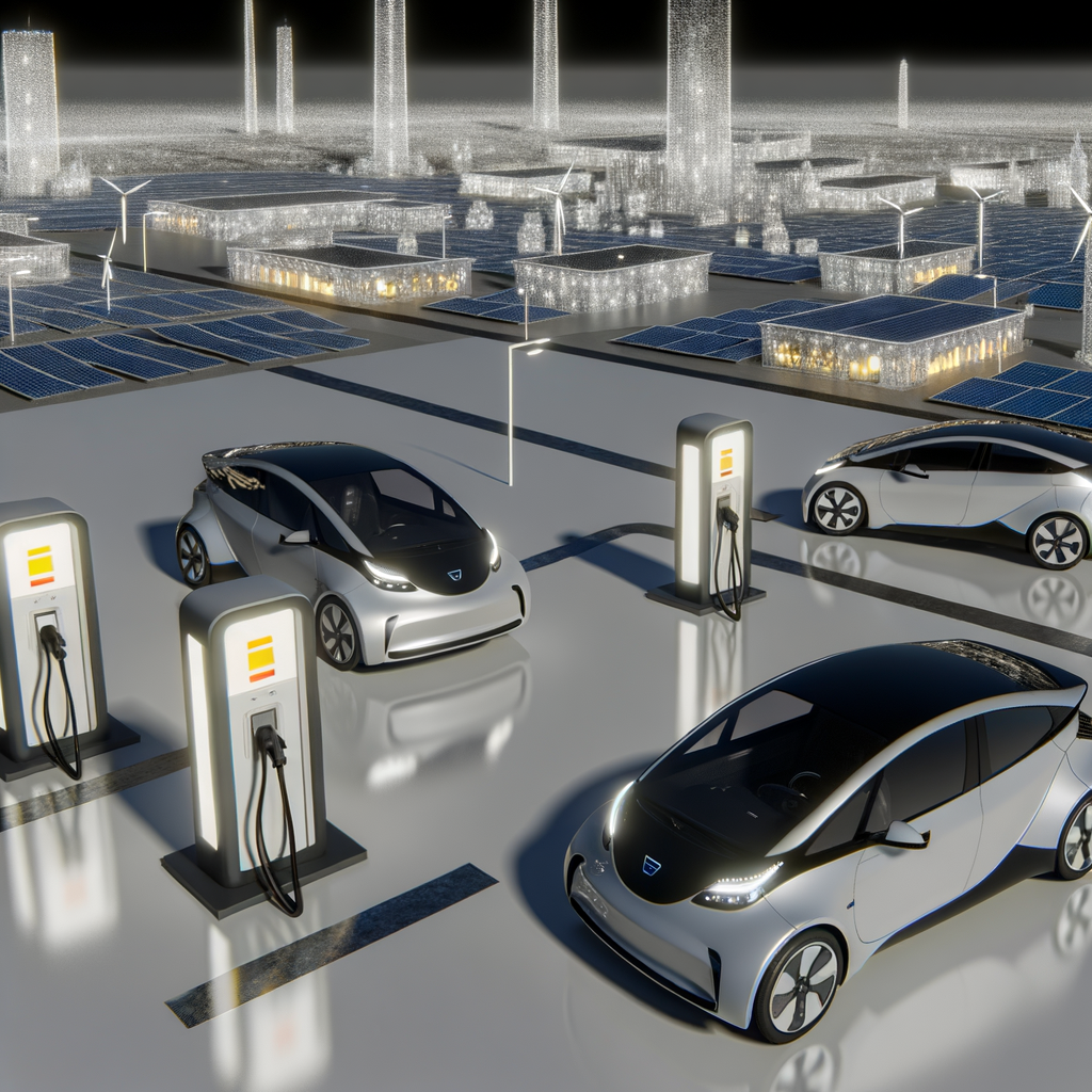 Electric cars converge with futuristic technology.