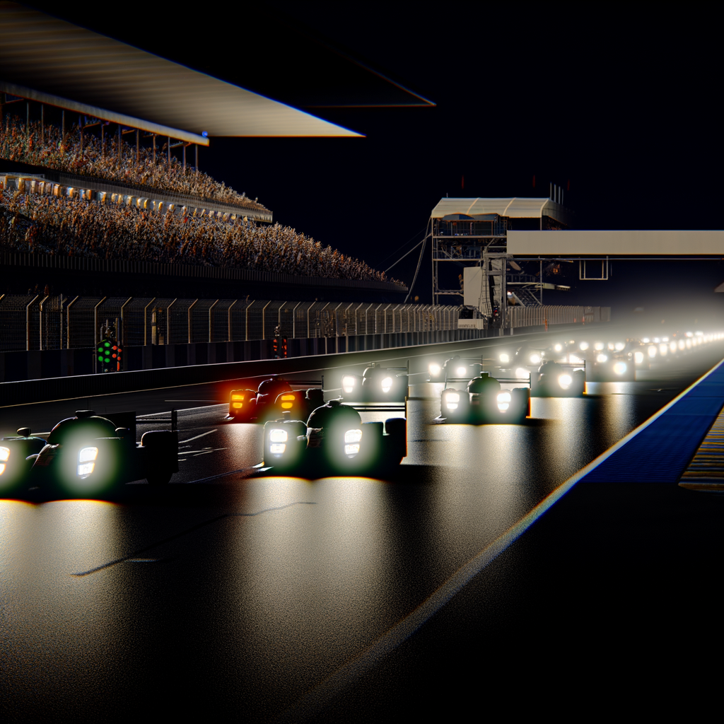 Engines roar, night falls, Le Mans magic.