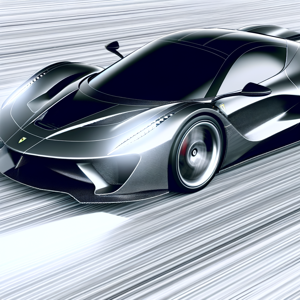 Ferrari's sleek hybrid supercar in motion.