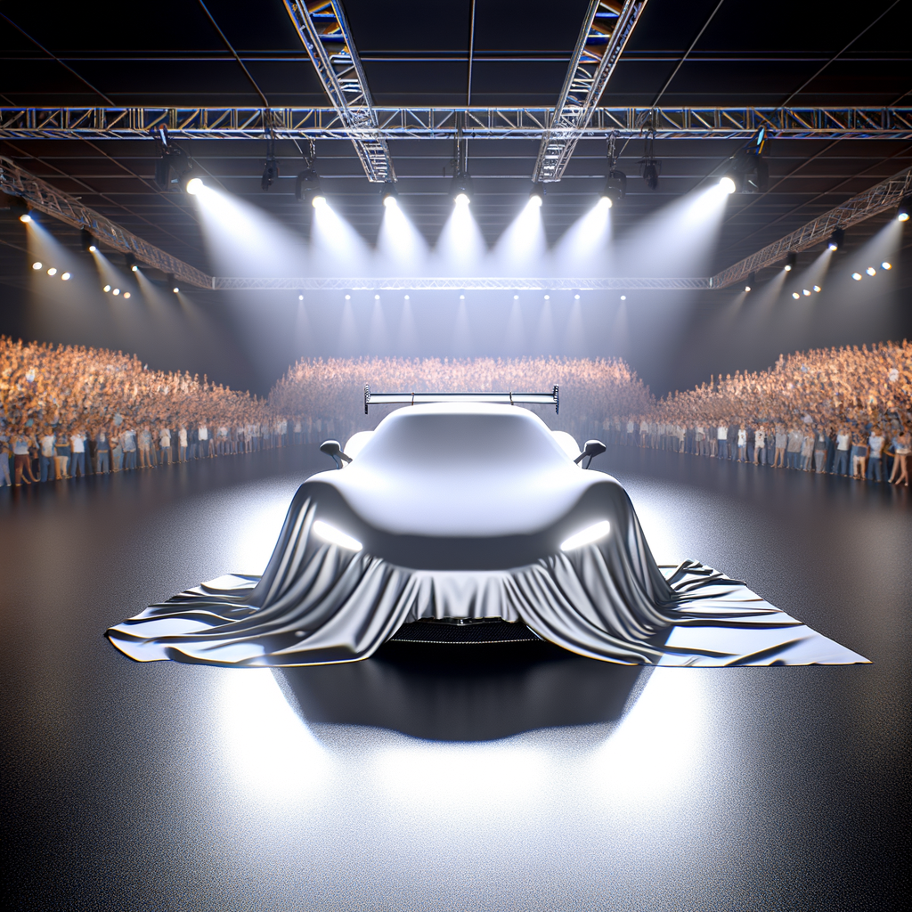 A dazzling, lifelike Ferrari supercar unveiling.