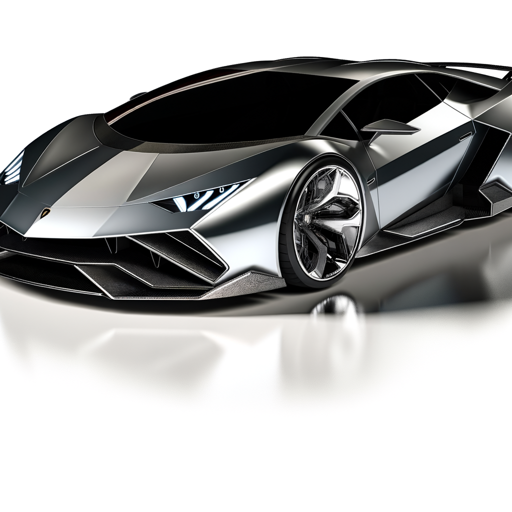 A sleek, futuristic Lamborghini hybrid supercar.