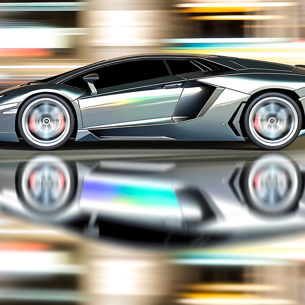 A sleek, hybrid Lamborghini in motion.