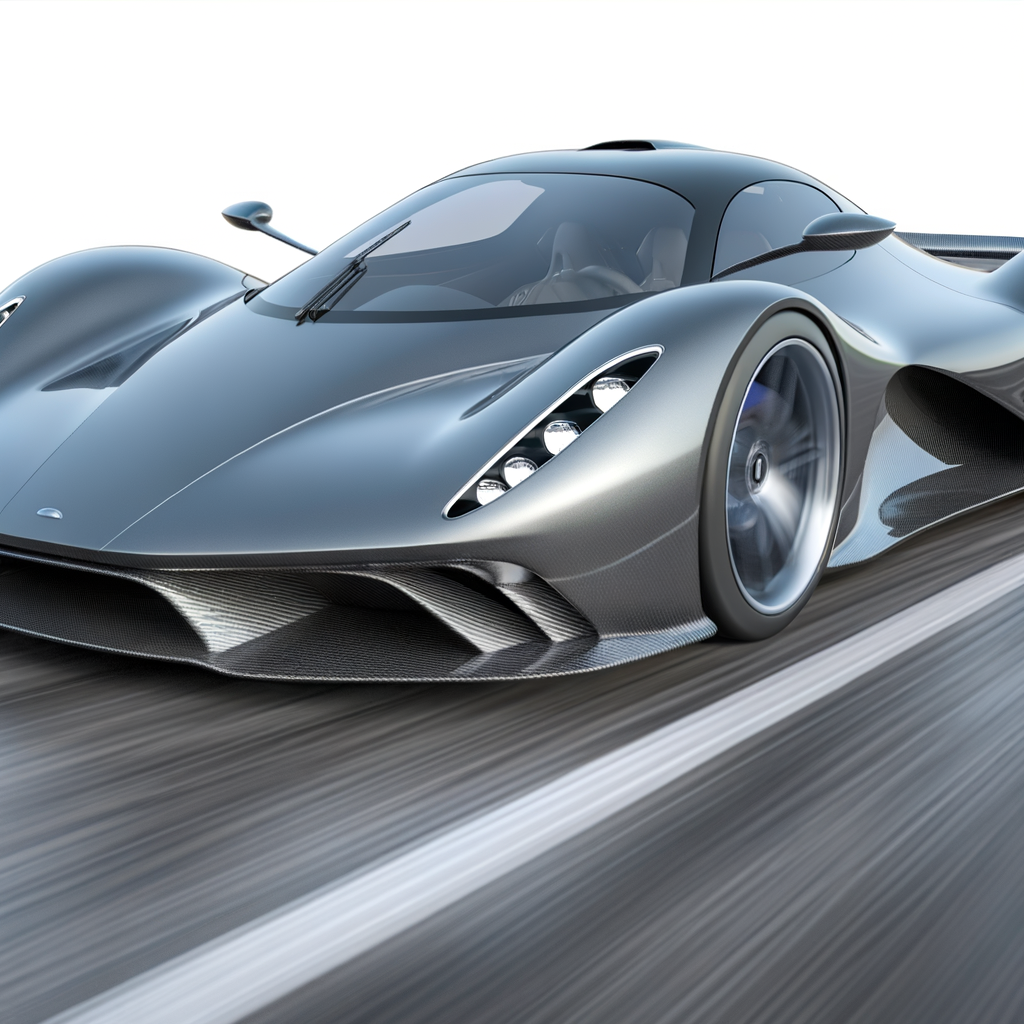 A sleek, hybrid Lamborghini supercar speeding.