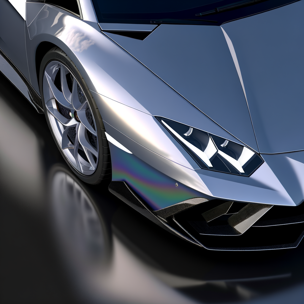 A sleek Lamborghini hybrid supercar gleams.