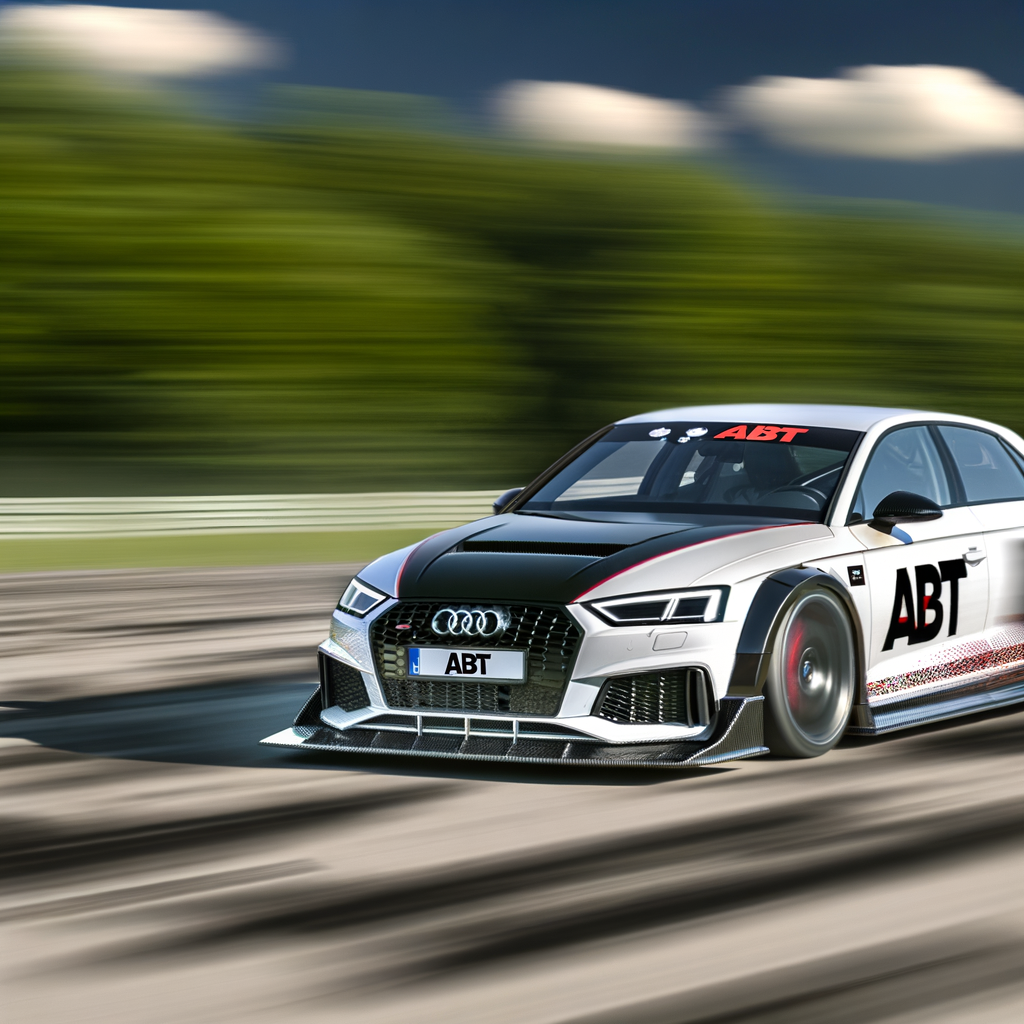 Audi races forward, ABT's signature transformation.