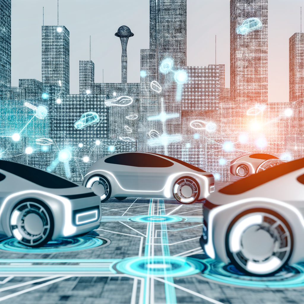 Futuristic cars, AI, connectivity, and sustainability.