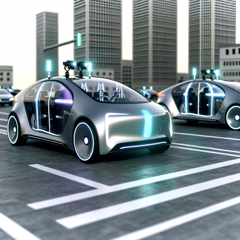 Futuristic cars integrate AI for safer driving.