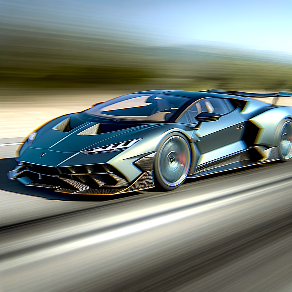 Lamborghini Sian FKP 37 in motion.