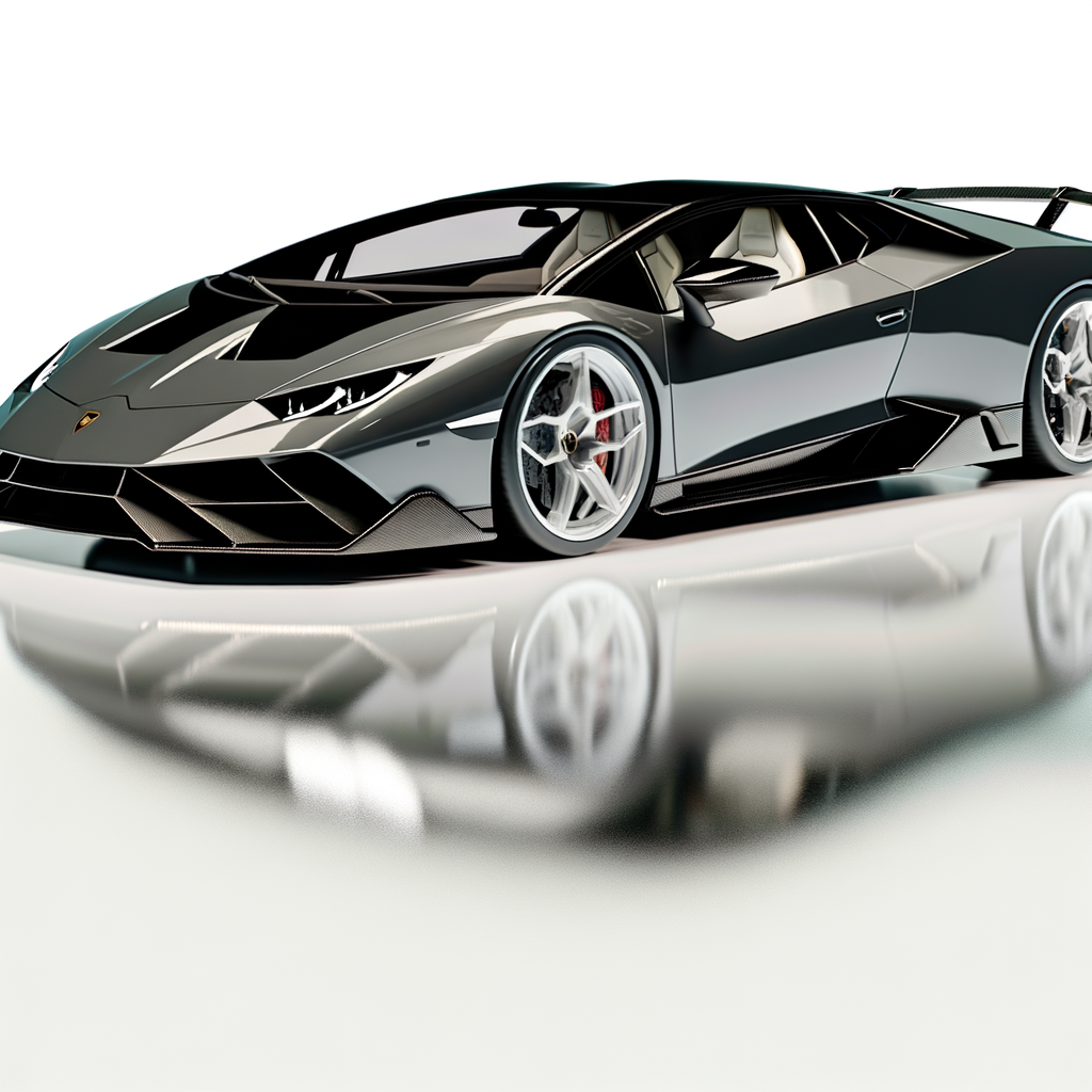 Sleek Lamborghini supercar with hybrid powertrain.