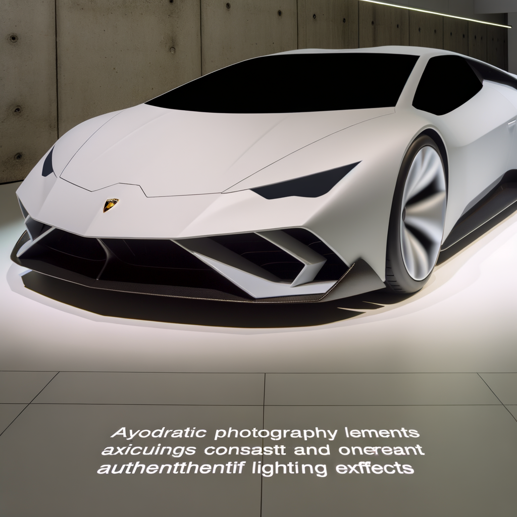 A sleek, futuristic Lamborghini on display.