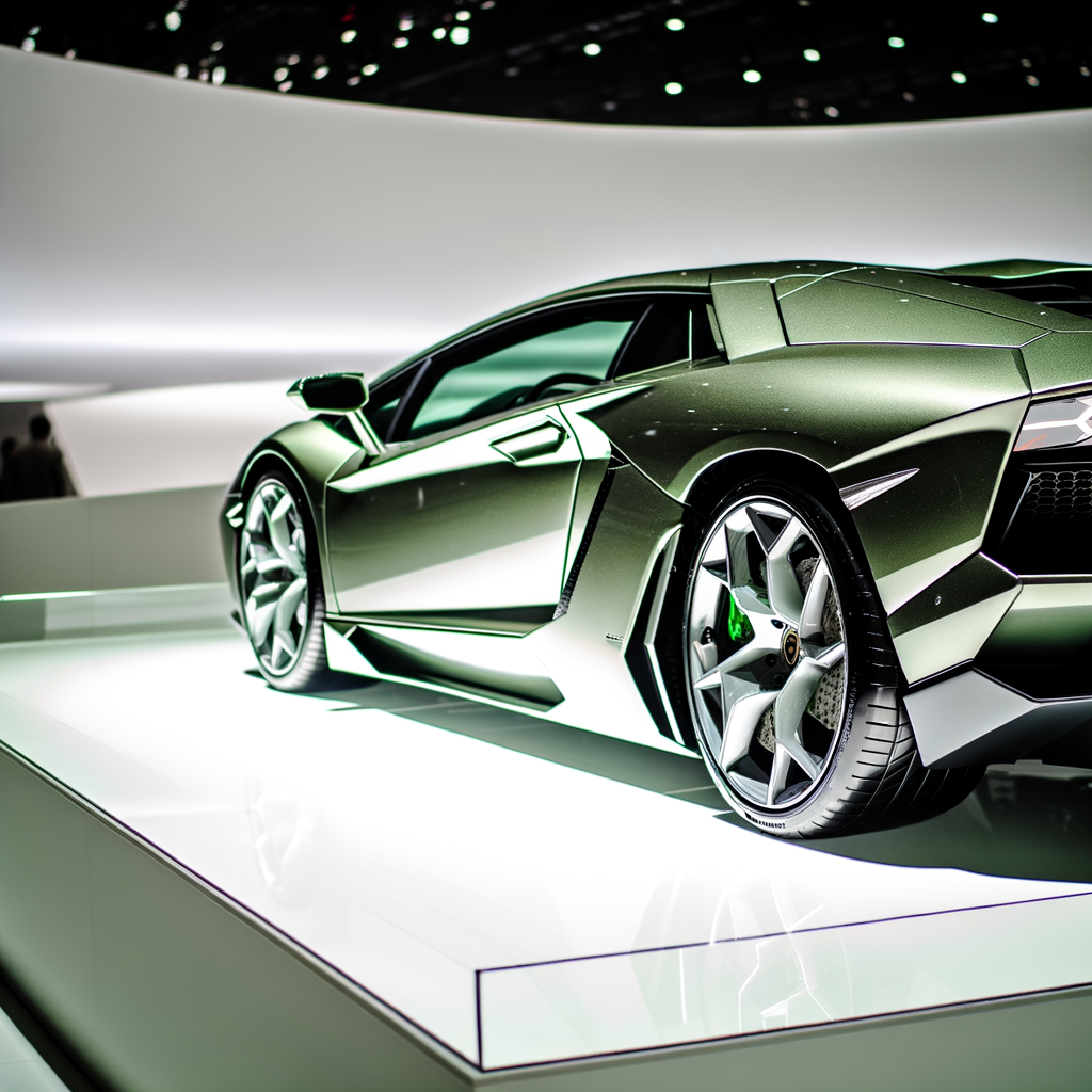 A sleek Lamborghini Sian on display.