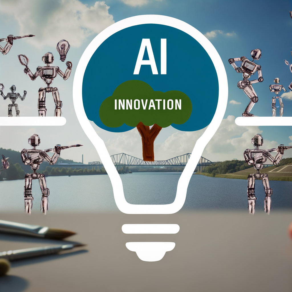 AI innovation landscape, robotics meets creativity.