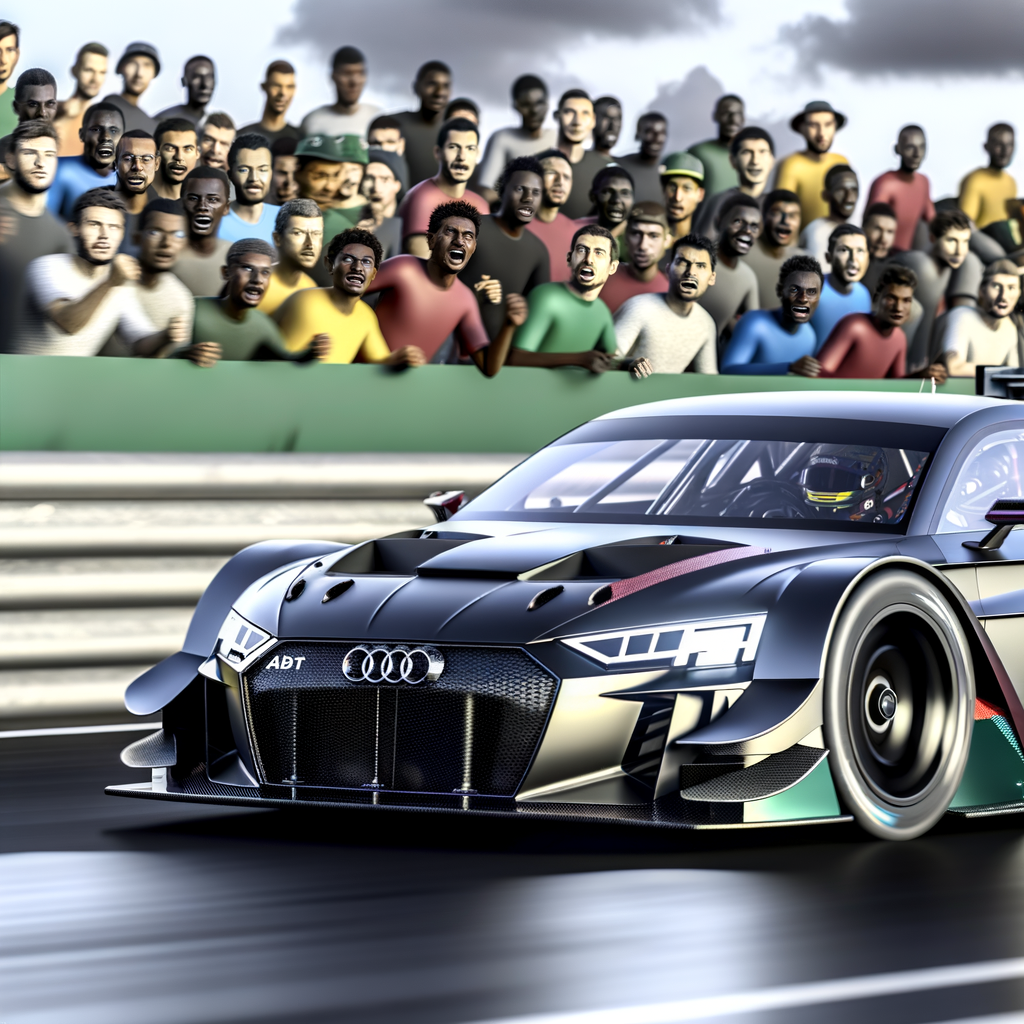 Custom ABT Audi races with dynamic flair.