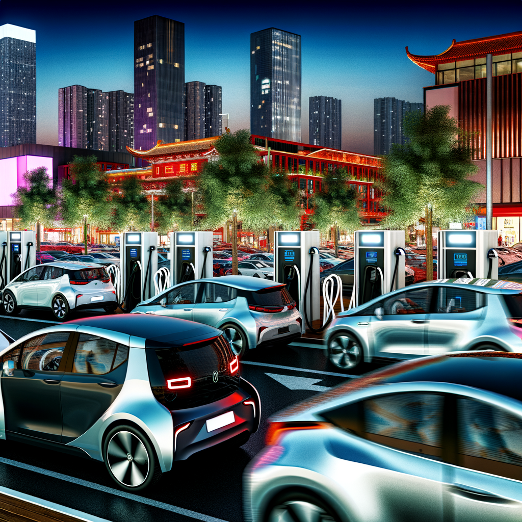 Electric cars dominate China's urban landscape.