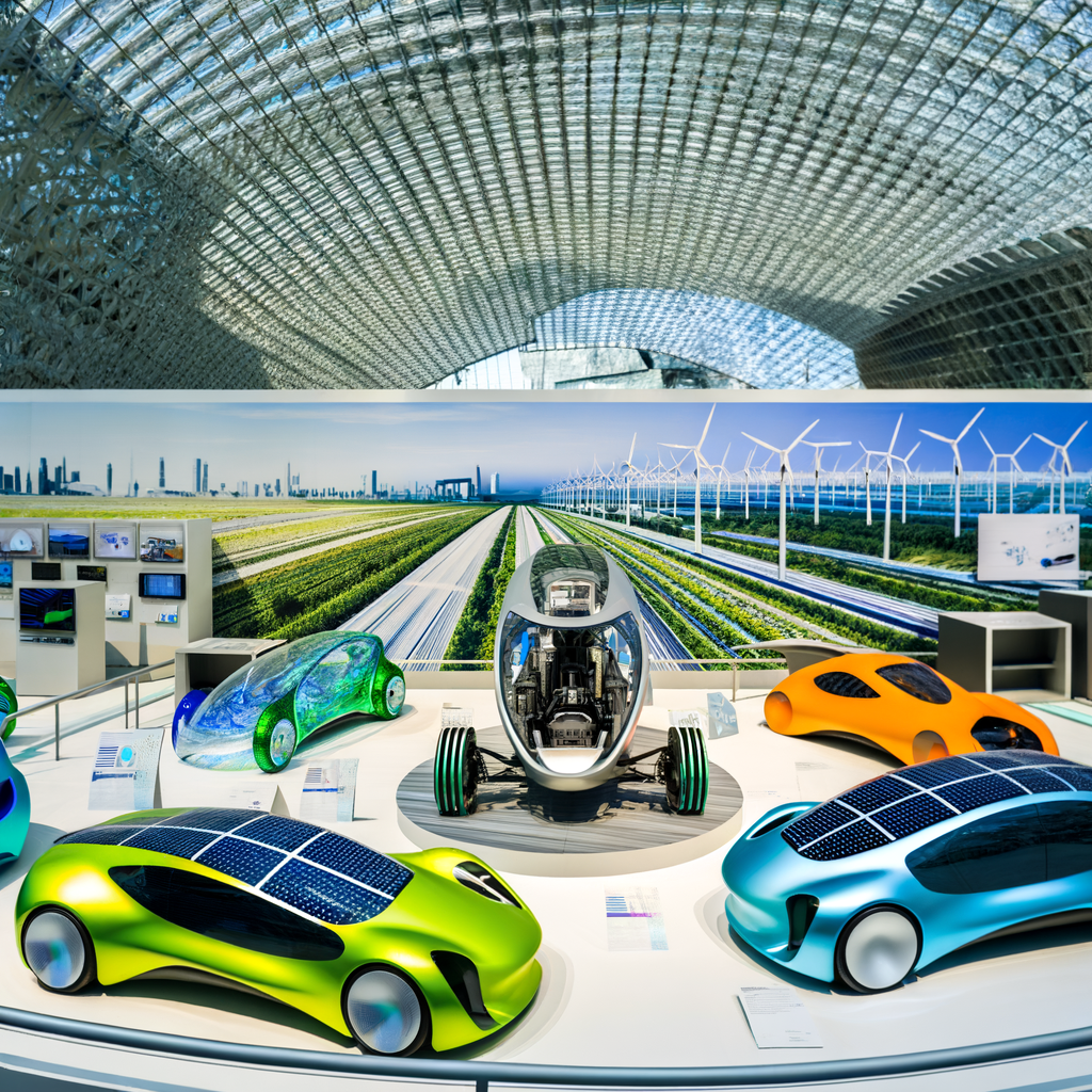 Futuristic cars showcasing innovation and sustainability.