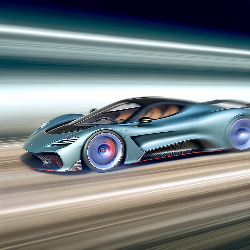 Sleek Lamborghini hybrid supercar in motion.