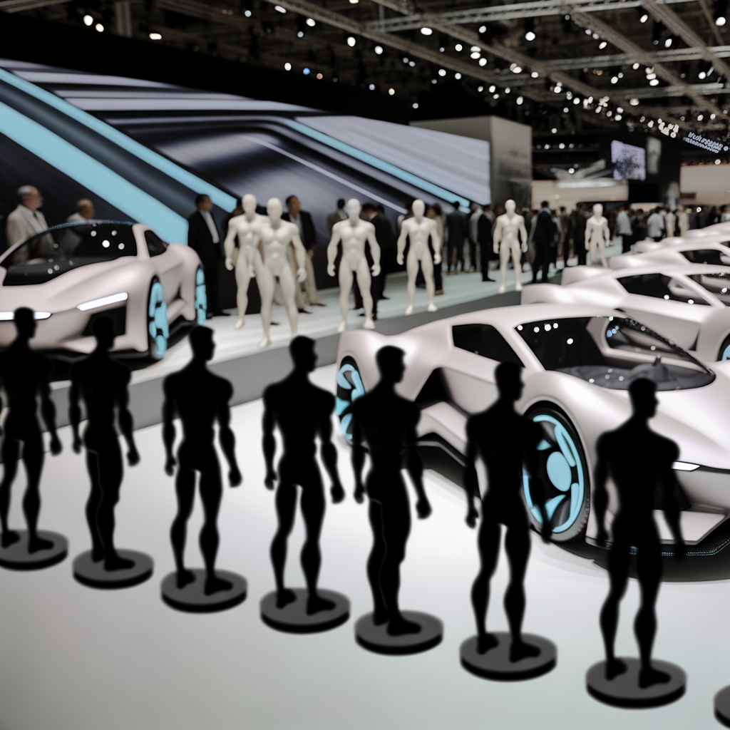 Futuristic cars showcasing innovation on display.