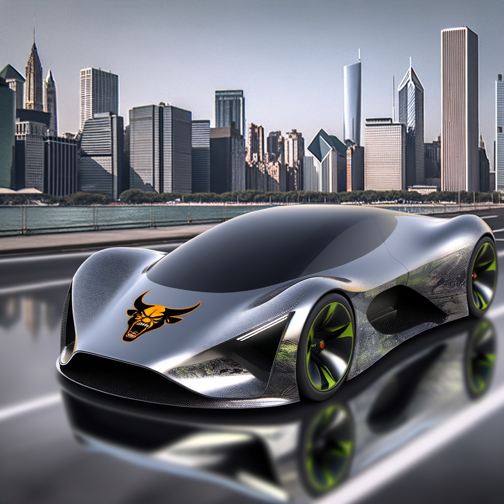 Futuristic Lamborghini supercar with eco-friendly design.